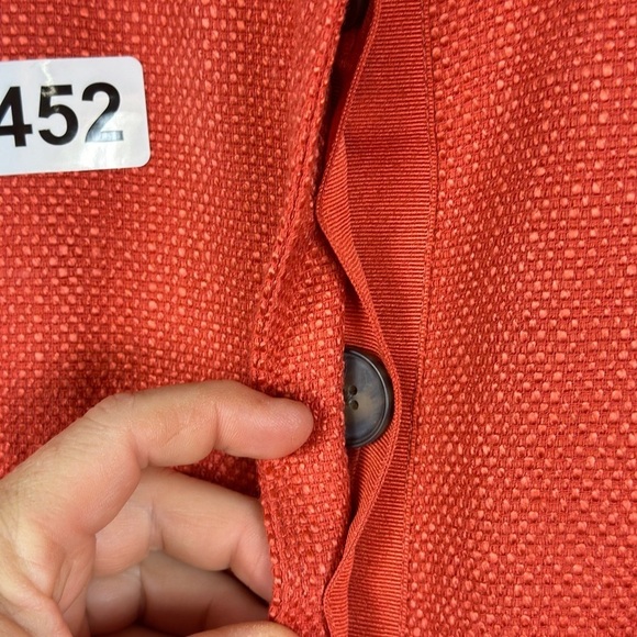 Coldwater creek size 8 orange blazer. 19 p2p 22” length. Zip pockets. Button clo - Picture 5 of 11